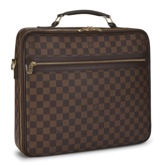 Louis Vuitton Sabana Briefcase, Damier Ebene Canvas, Gold-Tone Hardware | Shop Authentique Lux
