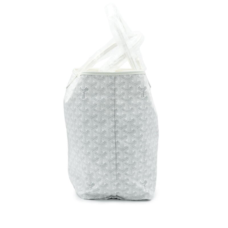GOYARD Saint Louis PM Tote, White Goyardine Canvas | Shop Authentique Lux