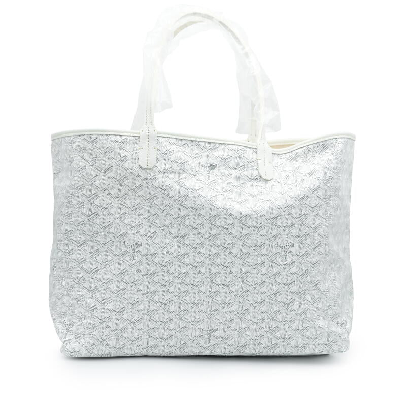 GOYARD Saint Louis PM Tote, White Goyardine Canvas | Shop Authentique Lux