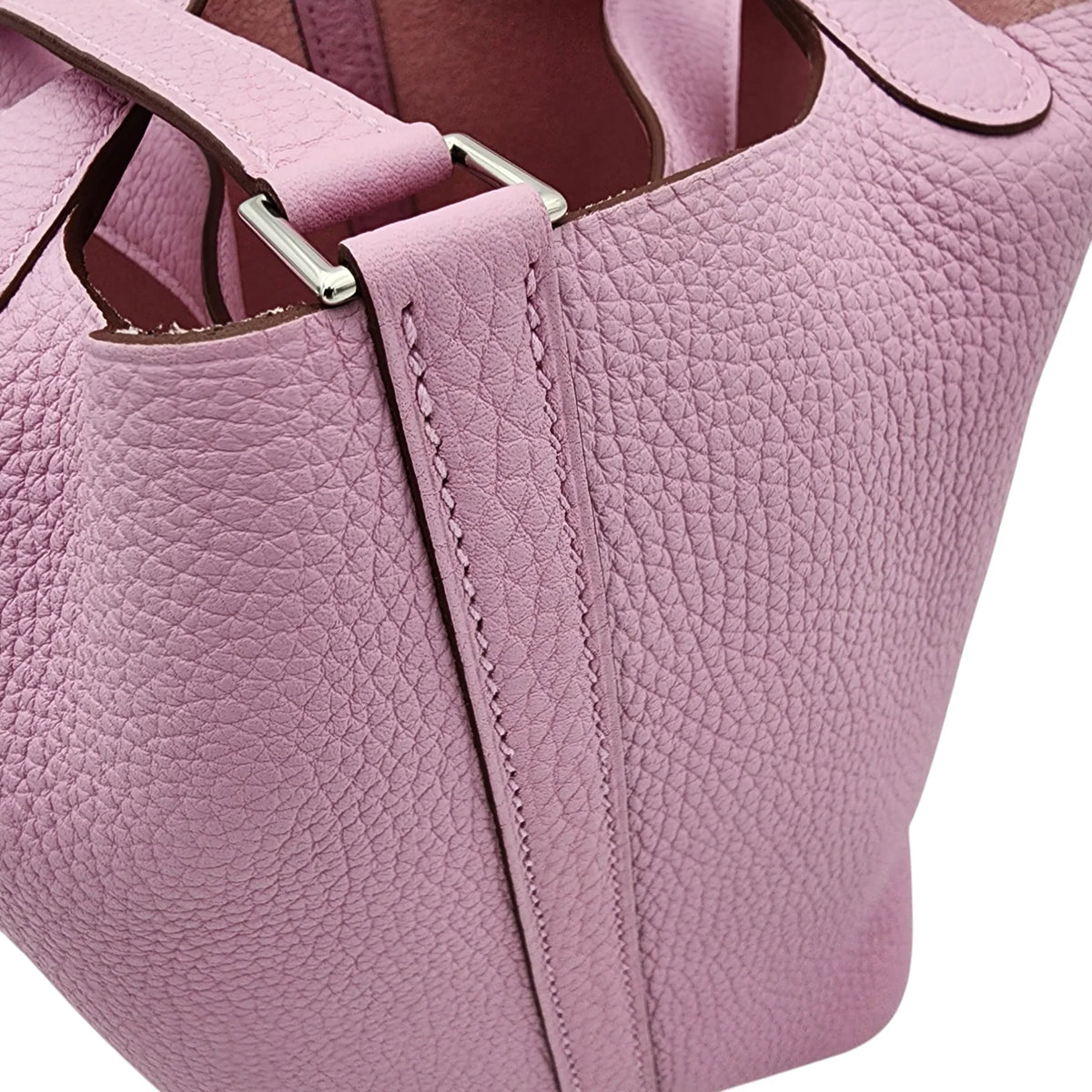 HERMÈS Mauve Sylvestre Clemence Picotin Lock 18 PM, Palladium Hardware, 2022 | Shop Authentique Lux
