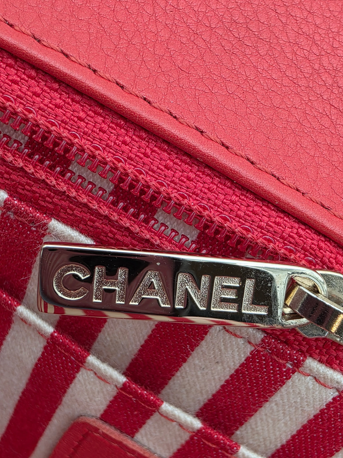 CHANEL Red Chevron Calfskin Medium Envelope Flap Bag, Gold-Tone Hardware | Shop Authentique Lux