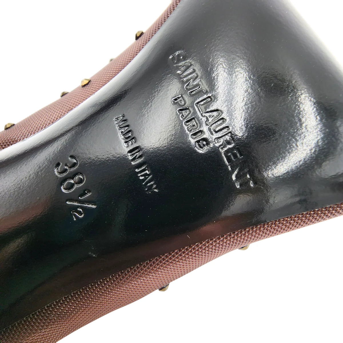 SAINT LAURENT Anja 105 Deep Brown Rhinestone Mesh Pumps, Size 38.5 | Shop Authentique Lux