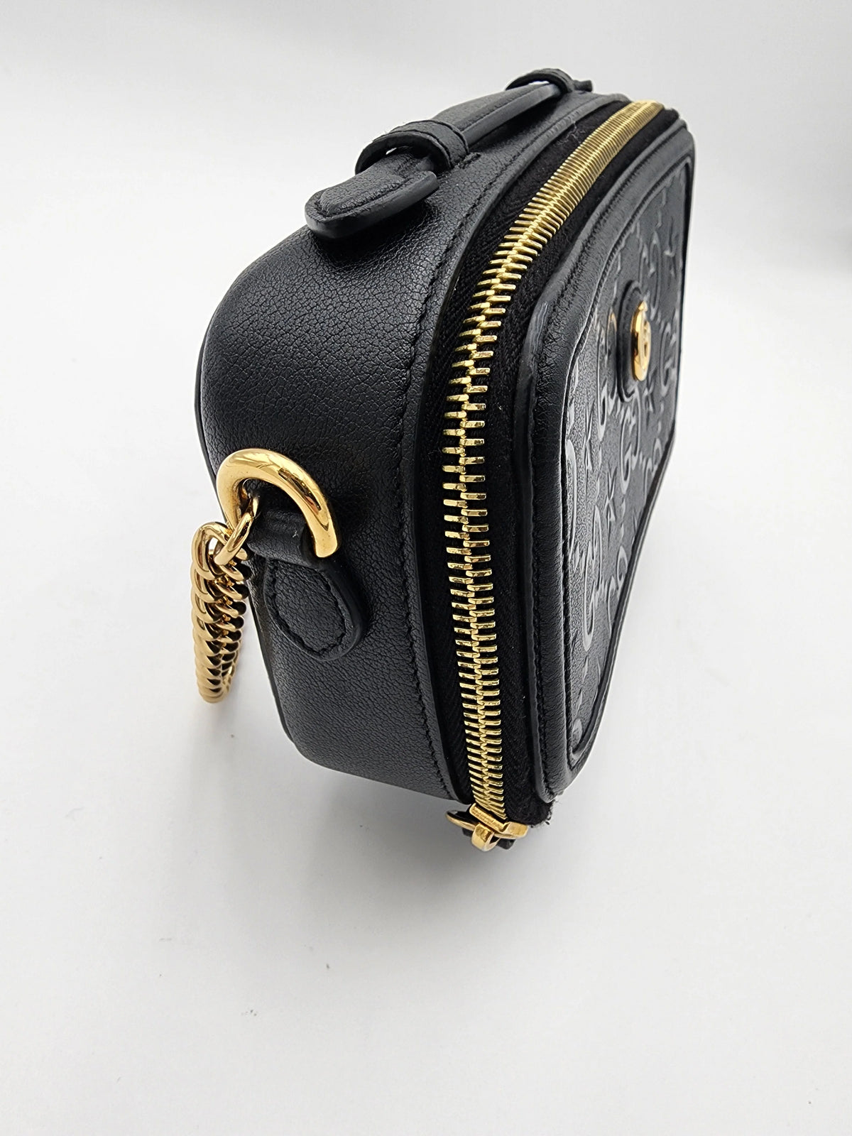 GUCCI Black Star Mini Shoulder Bag, Embossed Calfskin, Gold-Tone Hardware | Shop Authentique Lux