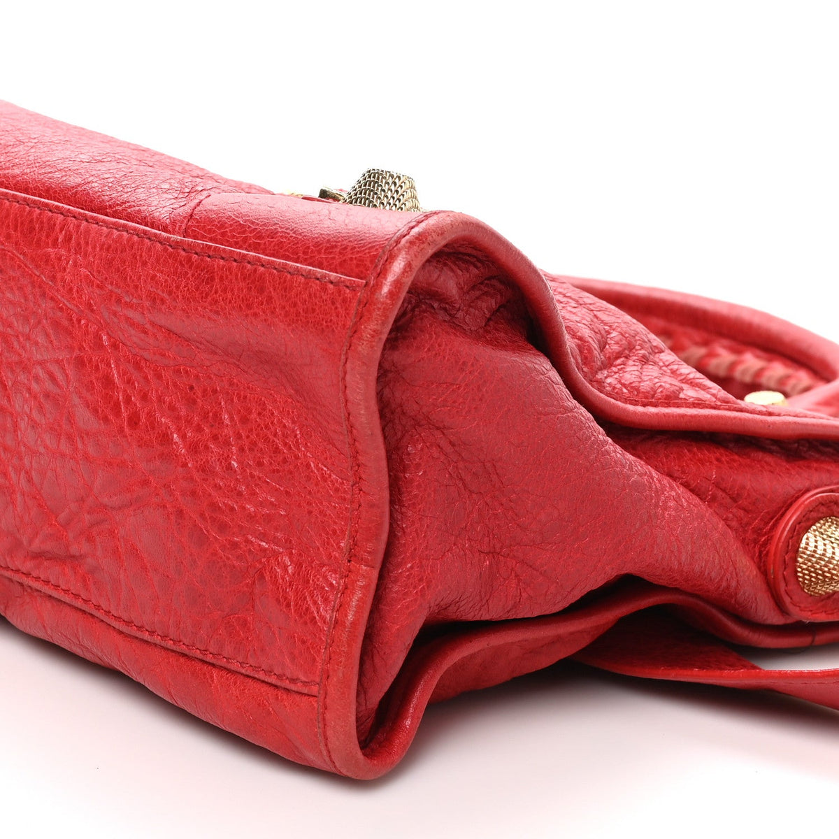 BALENCIAGA Small City Bag, Red Leather, Gold Hardware | Shop Authentique Lux