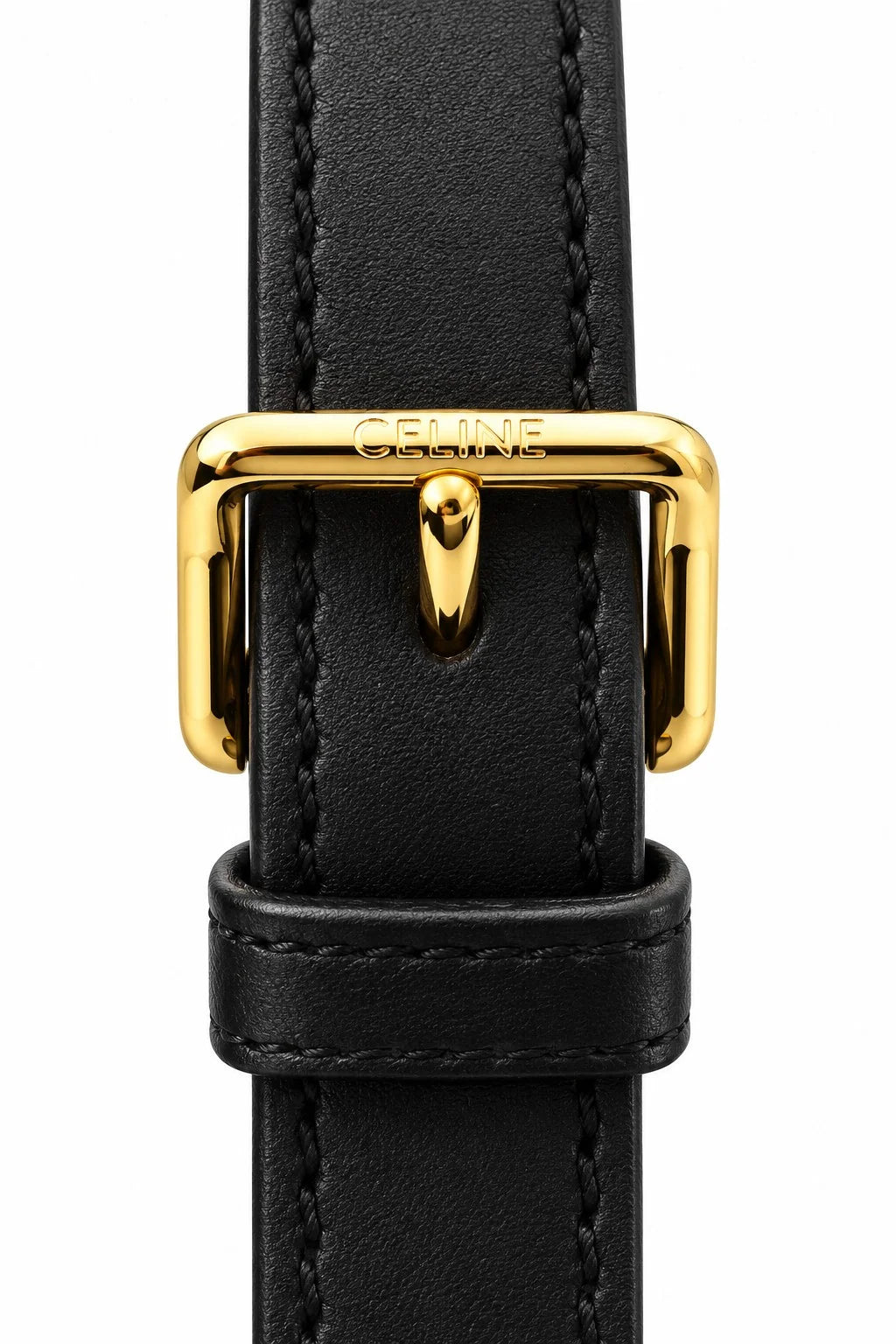 CELINE Triomphe Bucket Bag, Black Leather, Gold-Tone Hardware | Shop Authentique Lux