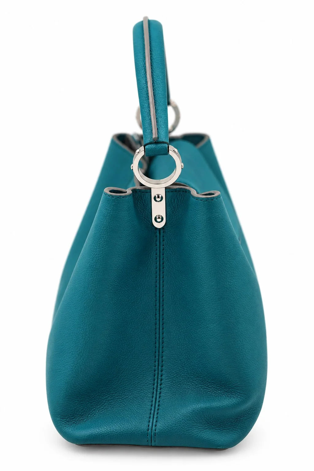 LOUIS VUITTON Capucines MM, Blue Leather, Silver-Tone Hardware | Shop Authentique Lux