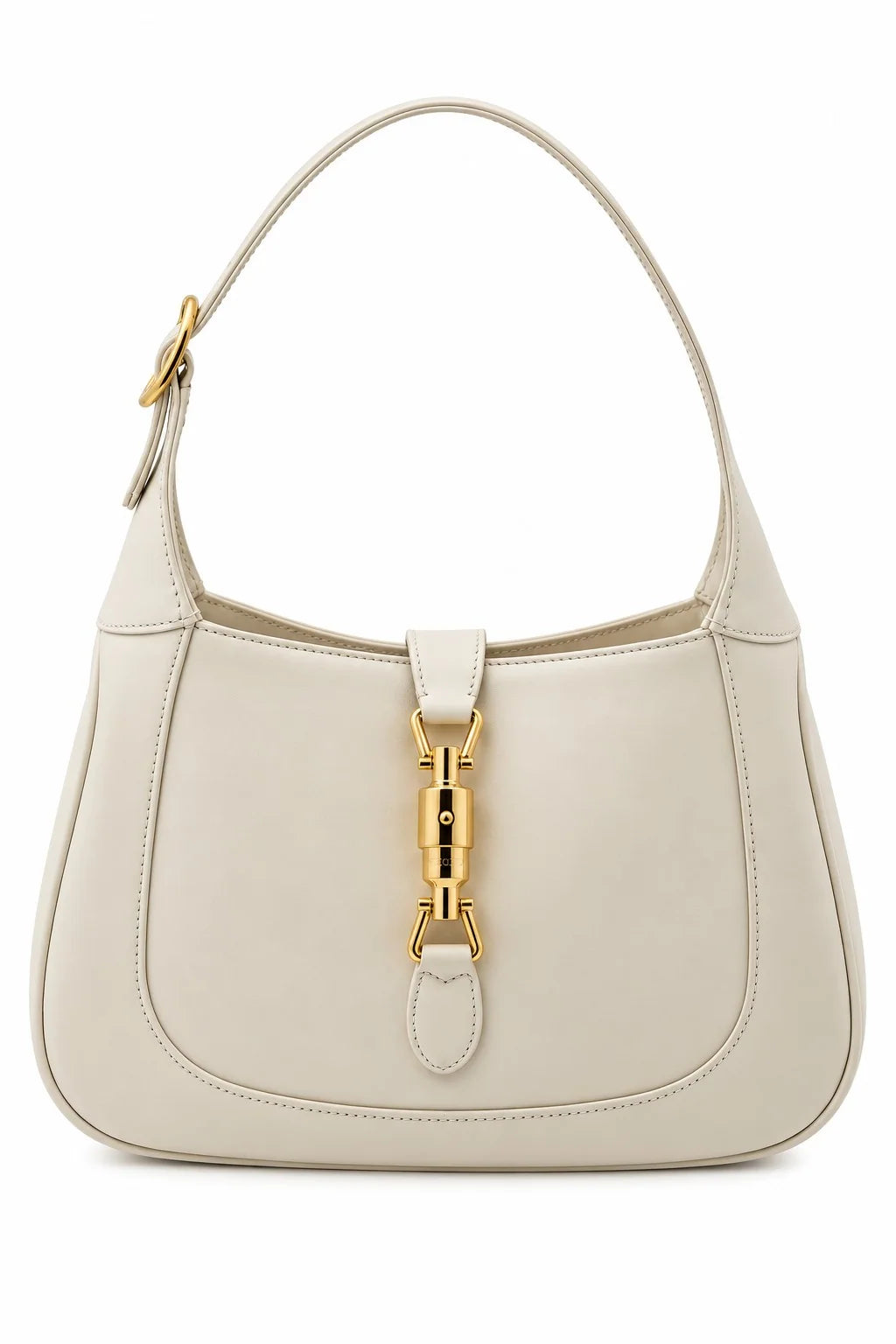 GUCCI Jackie Shoulder Bag, Ivory Leather, Gold-Tone Hardware | Shop Authentique Lux