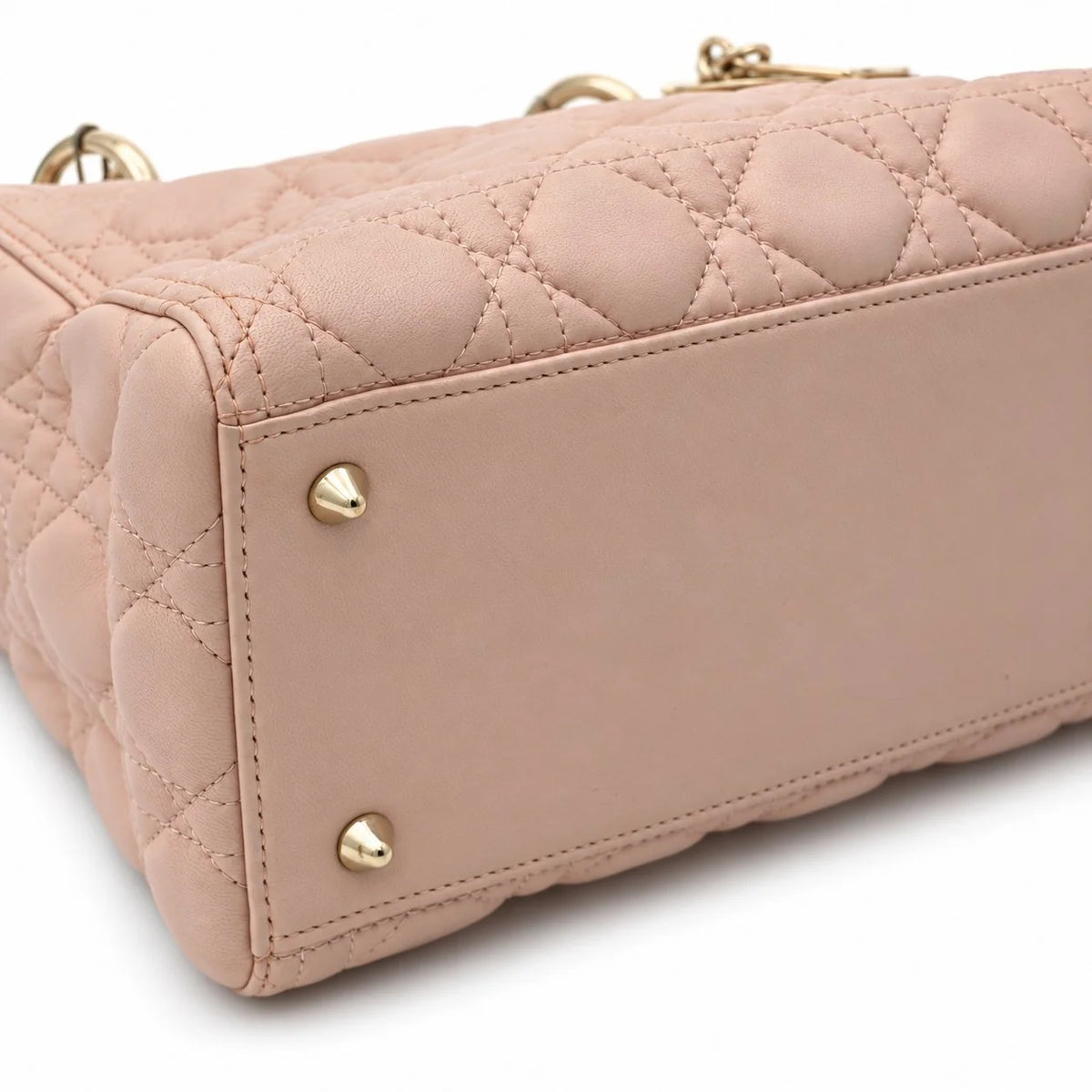 DIOR Medium Lady Dior Bag, Pink Cannage Lambskin, Gold-Tone Hardware | Shop Authentique Lux