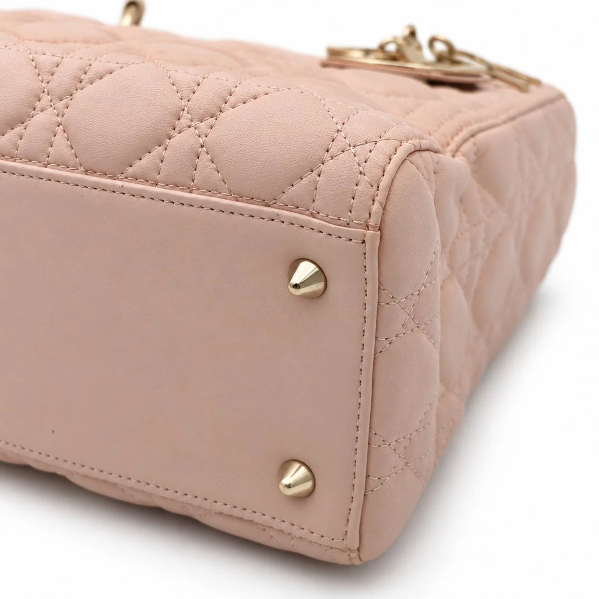 DIOR Medium Lady Dior Bag, Pink Cannage Lambskin, Gold-Tone Hardware | Shop Authentique Lux