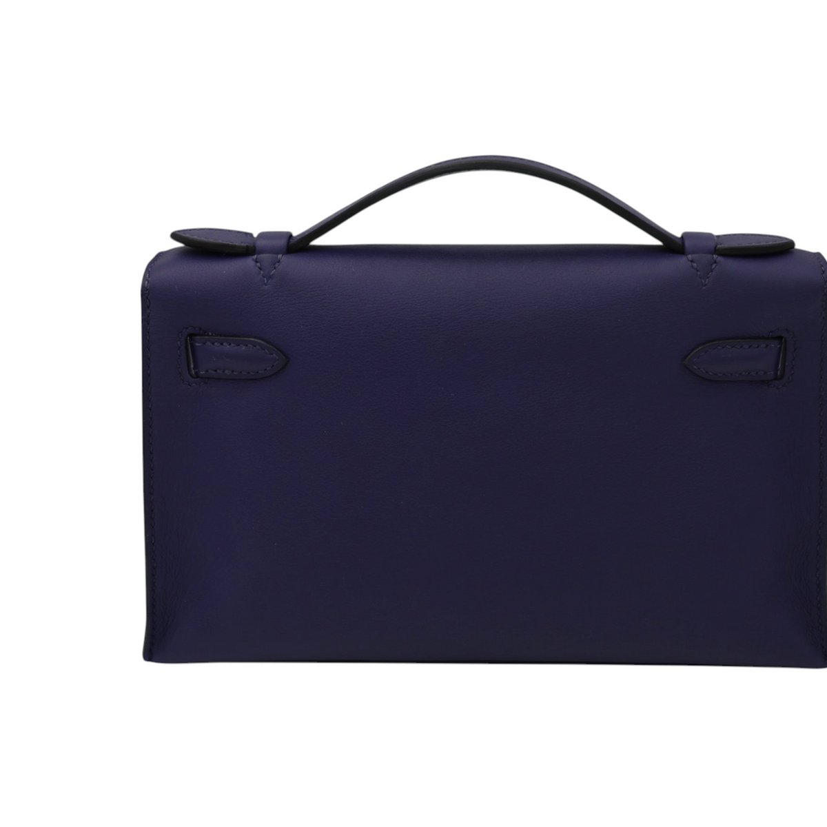 Hermès Kelly Pochette Clutch Bag, Bleu Saphir, Swift Leather, PHW, 2018 | Shop Authentique Lux