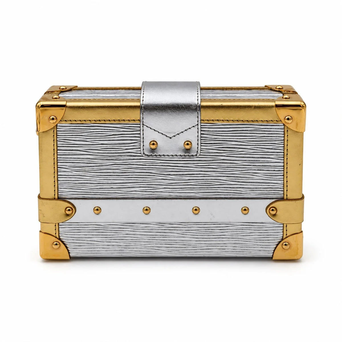 LOUIS VUITTON Petite Malle, Metallic Epi, Silver and Gold | Shop Authentique Lux