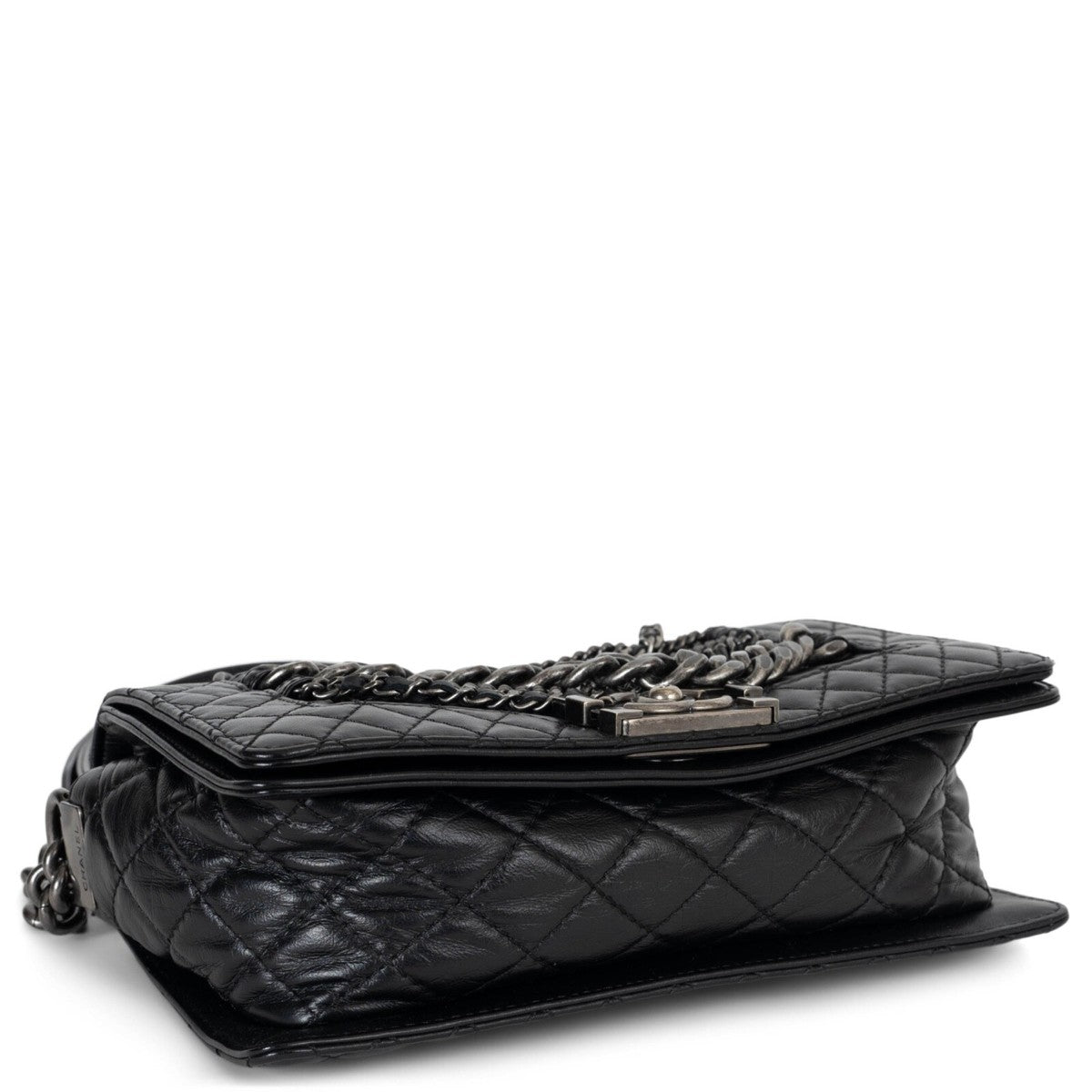 CHANEL Paris-Dallas Medium Enchained Boy Flap, Black Lambskin | Shop Authentique Lux
