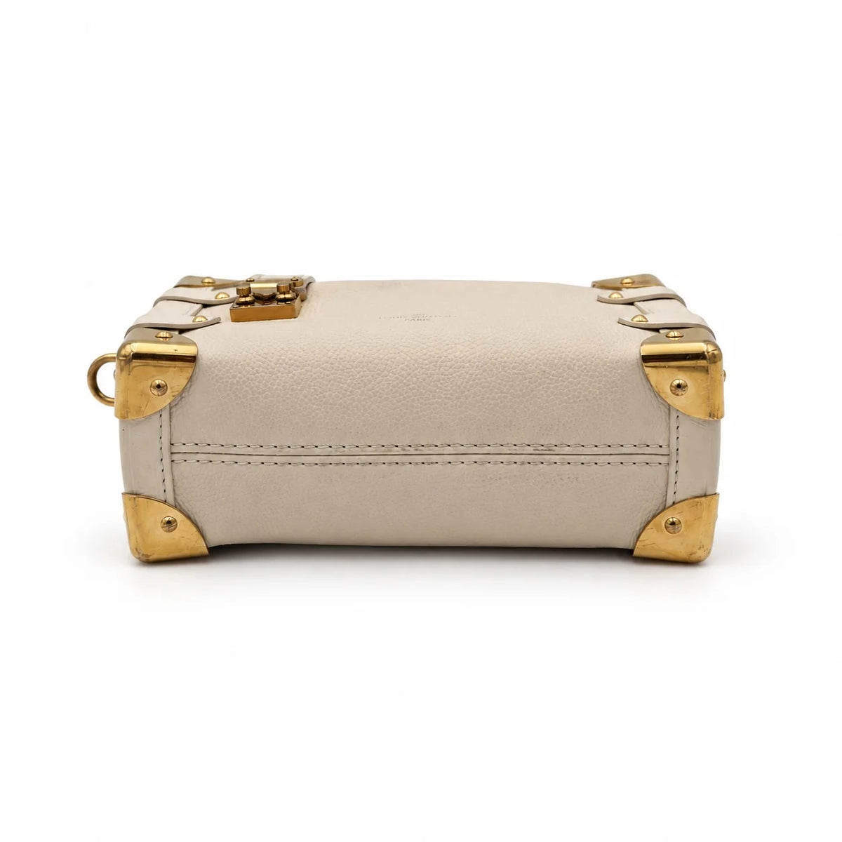 LOUIS VUITTON Side Trunk PM, Chalk Grained Calfskin, Gold-Tone Hardware | Shop Authentique Lux