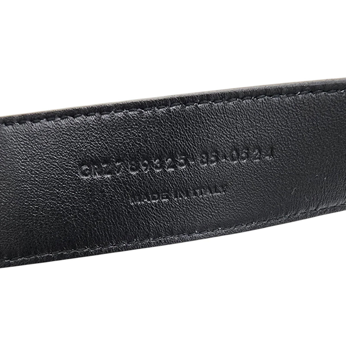SAINT LAURENT Black Calfskin Leather Belt, Gold-Tone Buckle, 85 cm | Shop Authentique Lux