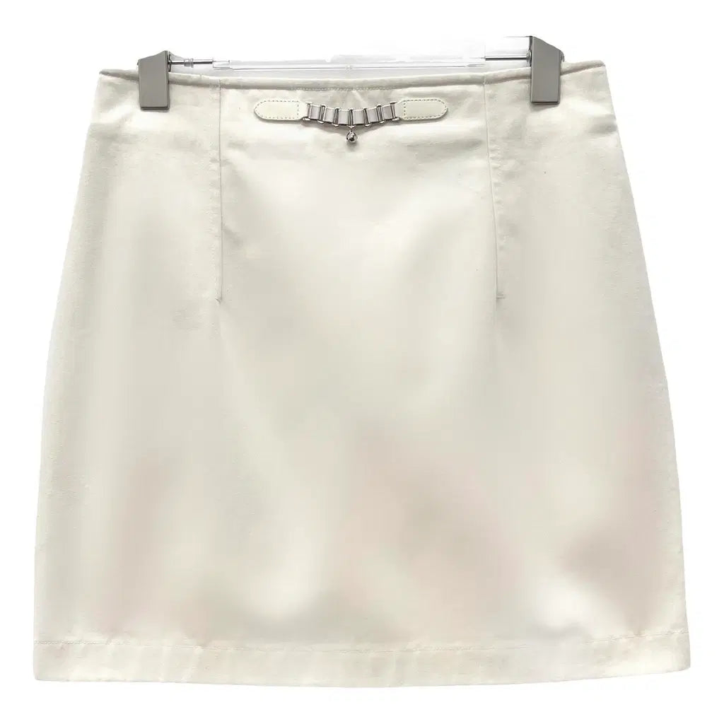 HERMÈS Runway Blanc Mini Skirt, Made in France Label | Shop Authentique Lux