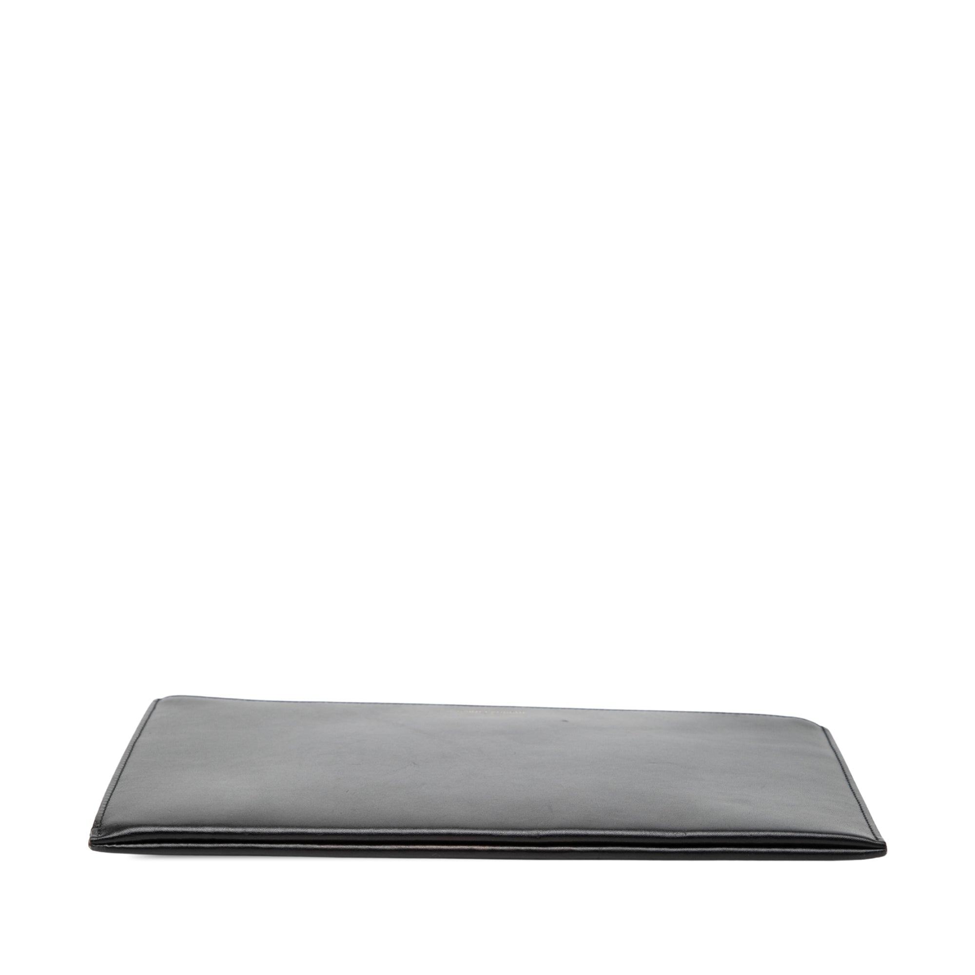 Saint Laurent Zip Portfolio, Black Leather, Silver Hardware, 2020 | Shop Authentique Lux