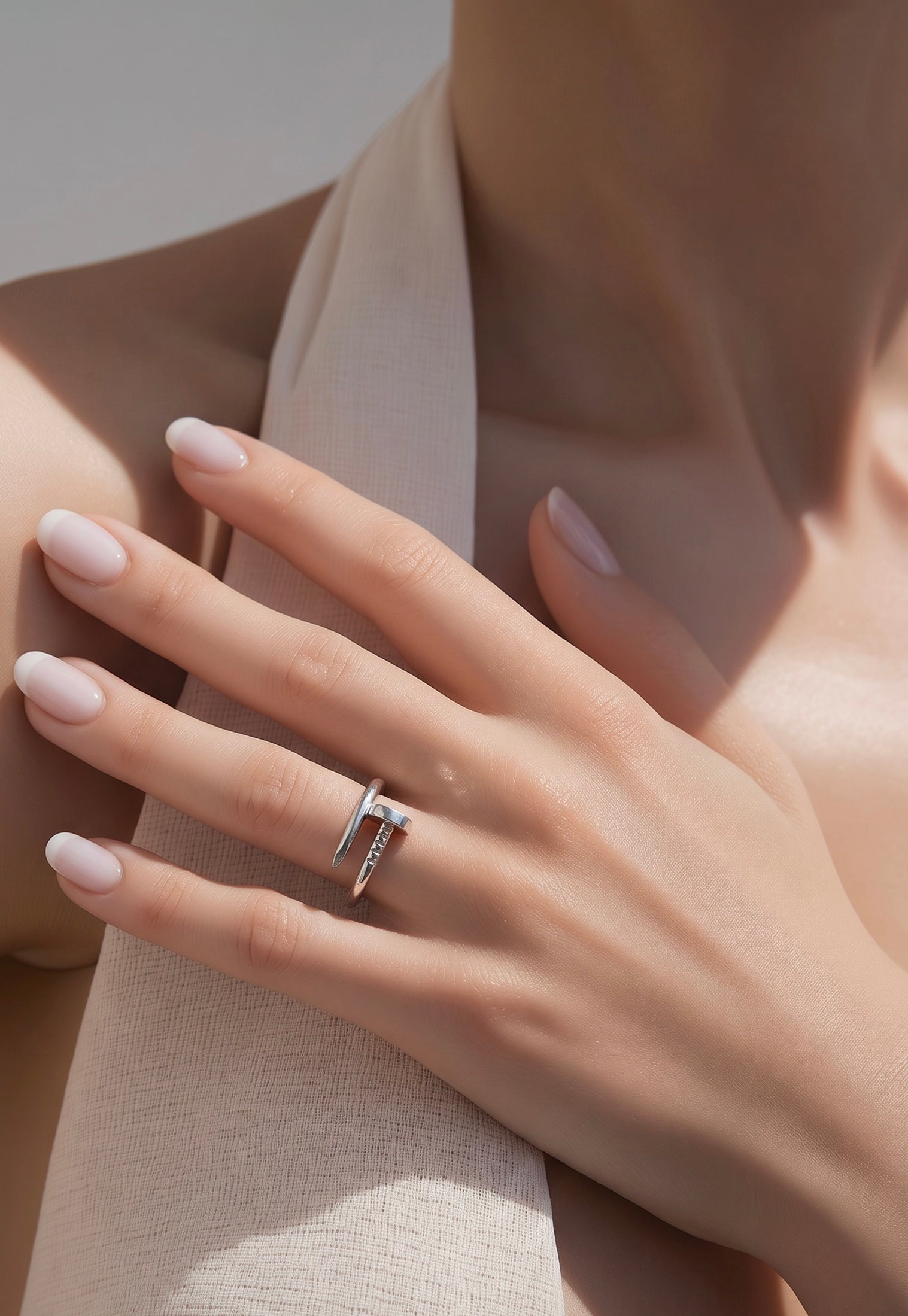Cartier Juste un Clou Ring, Small Model, 18K White Gold, Size 55 (US 7.25) | Shop Authentique Lux