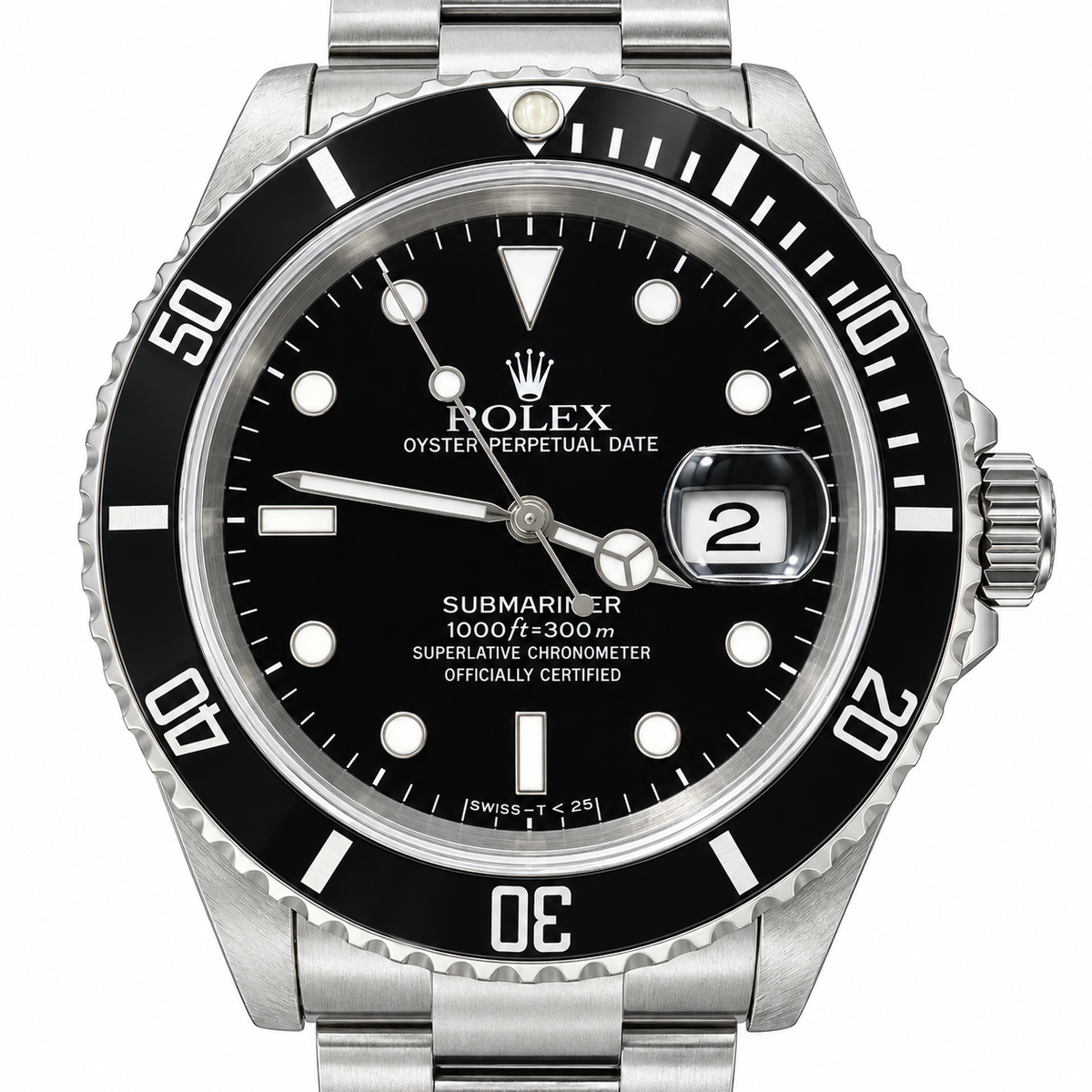 Rolex Submariner Date 16610 Black Tritium Dial Circa 1998 | Shop Authentique Lux