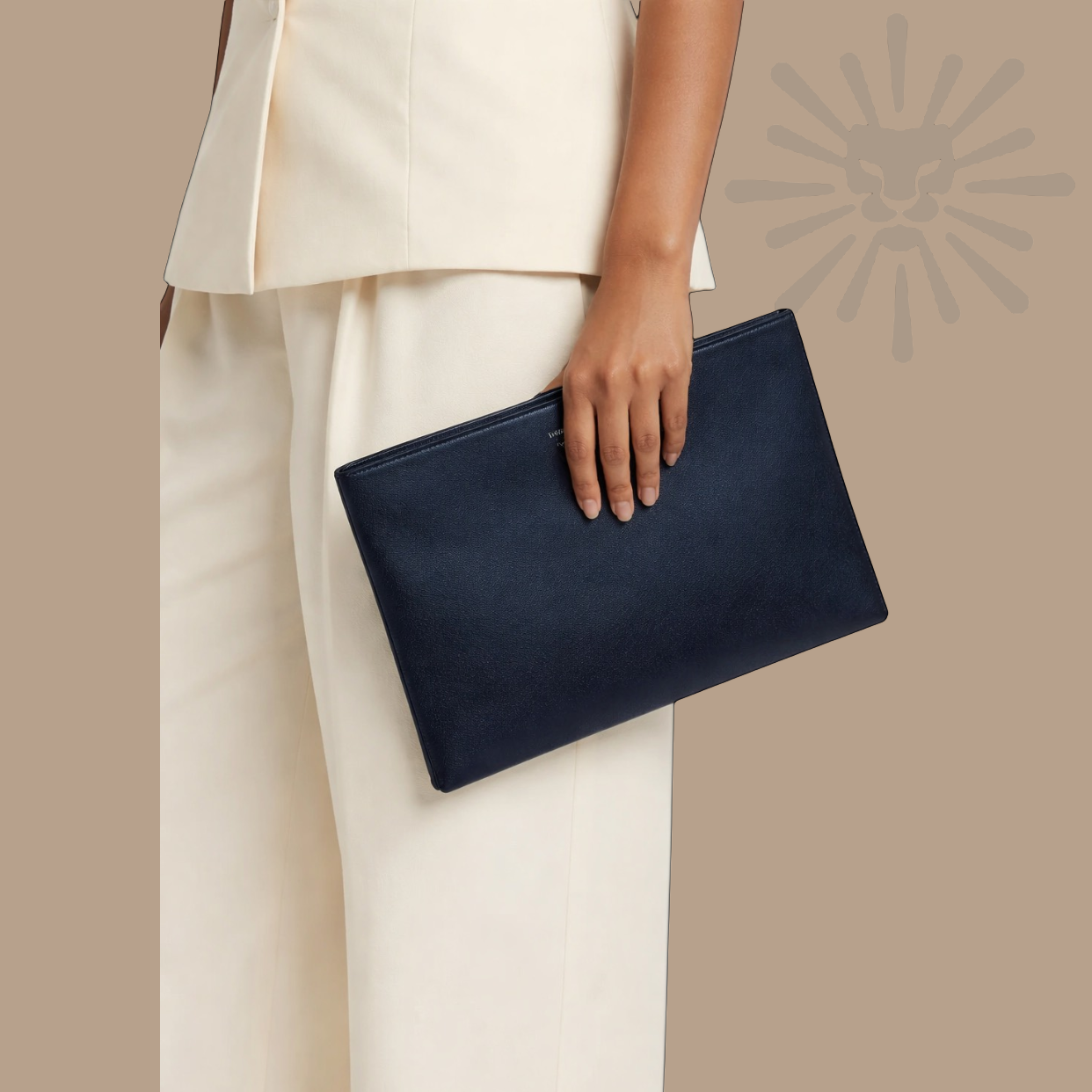 Saint Laurent black leather document pouch silver zipper I Authentique Lux