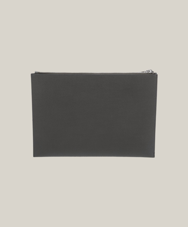 “Saint Laurent leather portfolio pouch black silver hardware authentic excellent”
“Saint Laurent Paris black leather document pouch silver zipper Authentique Luxury”