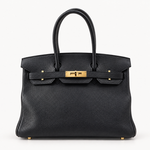 HERMÈS Birkin 30, Black/Noir Togo Leather, Gold Hardware, Square K Stamp, 2007