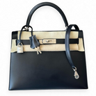 Hermès Kelly 28 Sellier, Noir Box Leather, PHW, Full Set, 2000 | Shop Authentique Lux