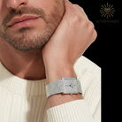 Piaget Vintage Protocole 9151B11 in 18k White Gold with "Clous de Paris" Hobnail Bezel and Silver Sunray Dial.
