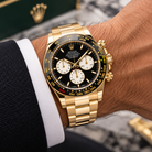 ROLEX Daytona Le Mans 126528LN, Black Dial, Yellow Gold, Full Set, 2025 | Shop Authentique Lux