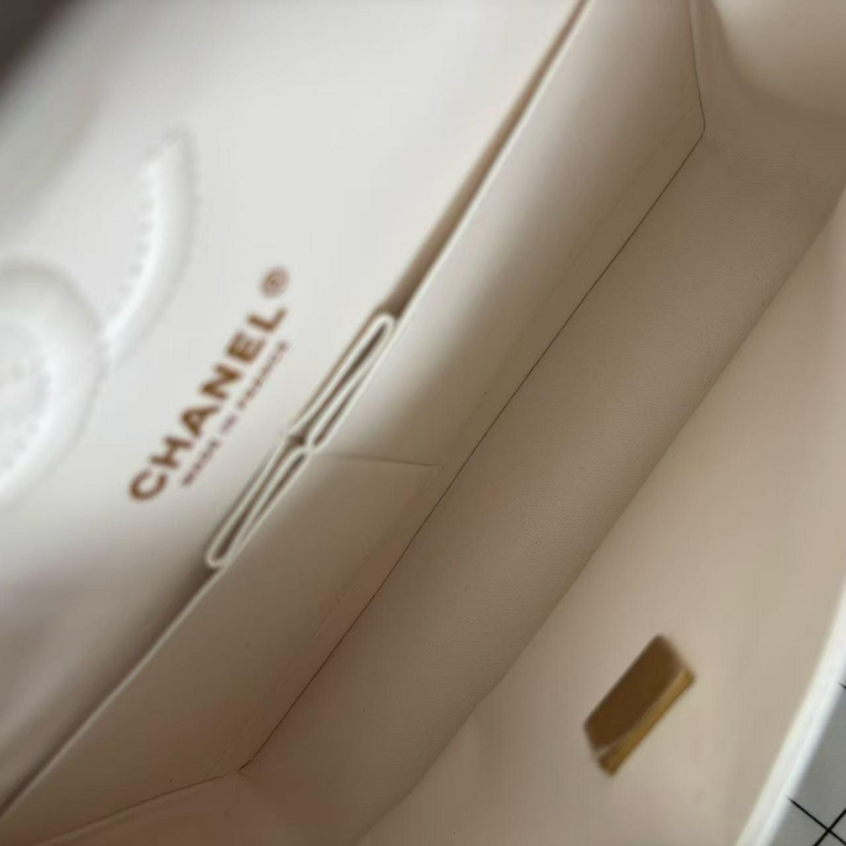 CHANEL Caviar Quilted Medium Classic Double Flap Bag, White, Gold Hardware, Full Set | Shop Authentique Lux