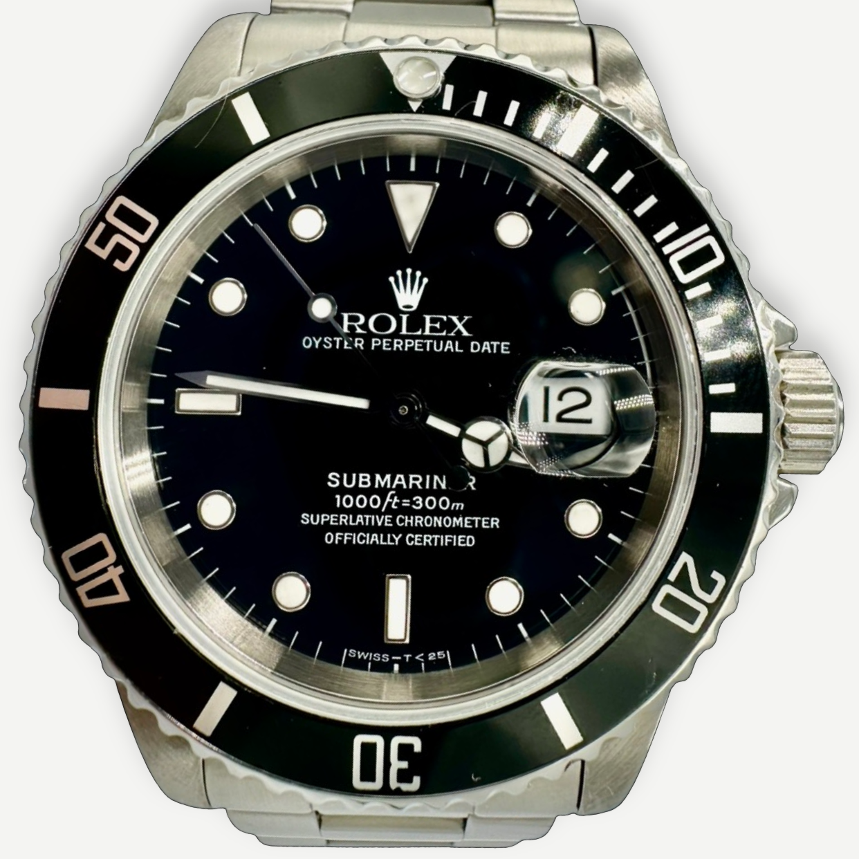 Rolex Submariner Date 16610 Black Tritium Dial Circa 1998 | Shop Authentique Lux