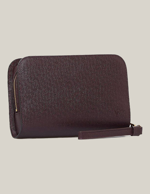Louis Vuitton Taiga Pouch Baikal (Burgandy) - Authentique Luxury | 100% Authentic Louis Vuitton Bag