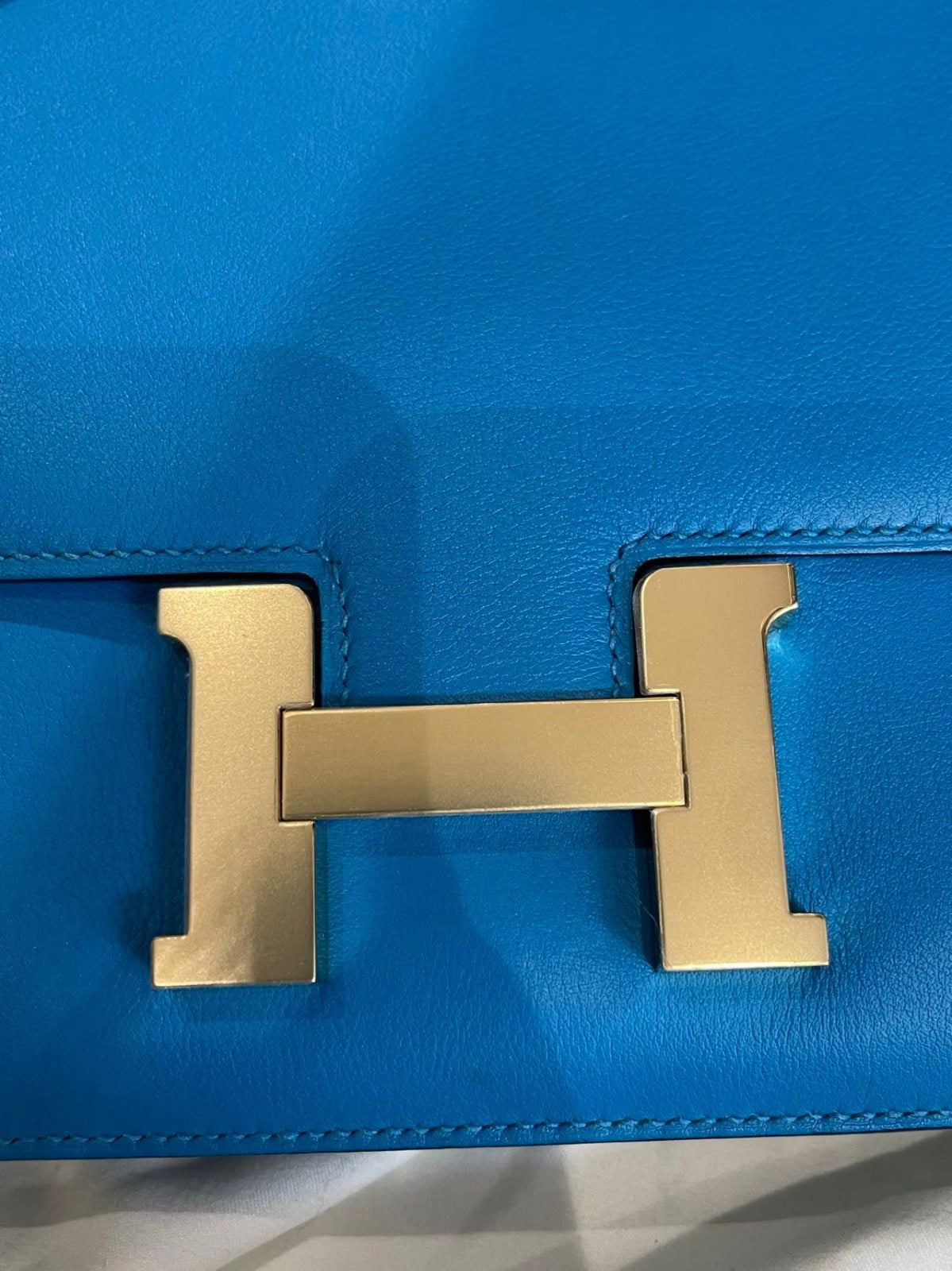 HERMES Constance 18 Mini, Bleu Zanzibar Evercolor, Gold Hardware, 2021 | Shop Authentique Lux
