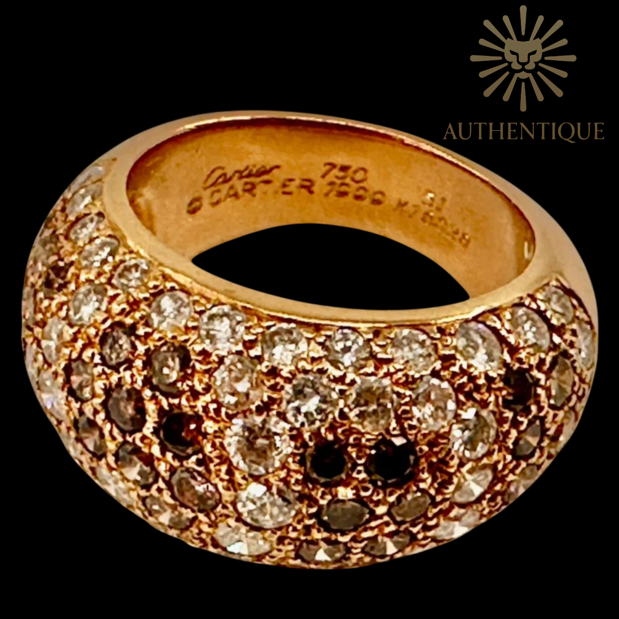 Cartier Bombay Ring 18K yellow gold size 6 Cartier 52 pre-owned with original box I
Authentique Lux
