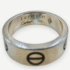 Cartier Love Ring, Classic 5.5mm, 18K White Gold, Size 49, Vintage | Shop Authentique Lux
