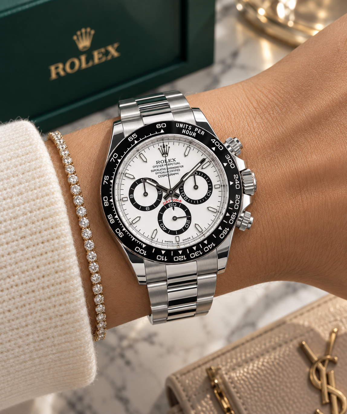 Rolex Cosmograph Daytona "Panda" 126500LN, Oystersteel, Full Set, 2026 | Shop Authentique Lux