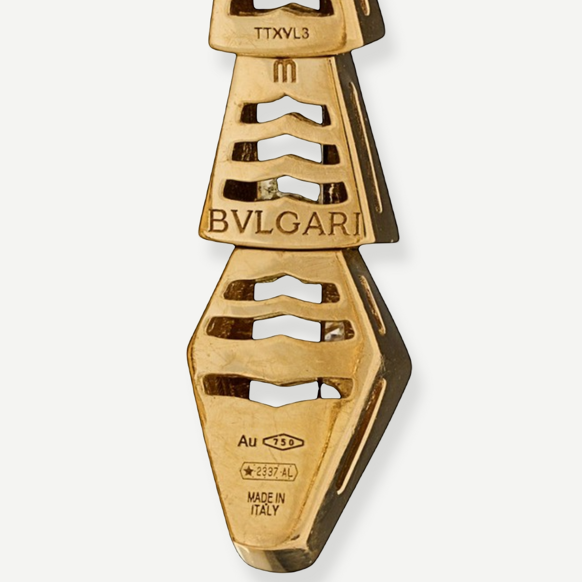 BVLGARI Serpenti Viper Diamond Bracelet, 18K Yellow Gold, Size 17 | Shop Authentique Lux
