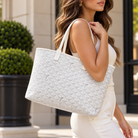 GOYARD Saint Louis PM Tote, White Goyardine Canvas | Shop Authentique Lux