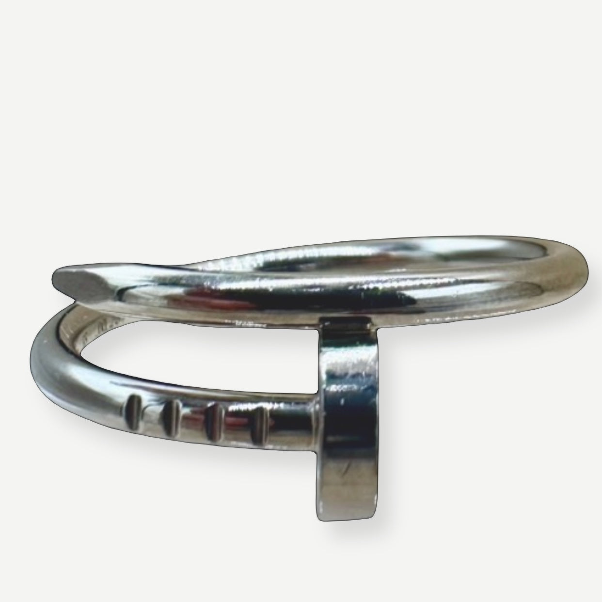Cartier Juste un Clou Ring, Small Model, 18K White Gold, Size 55 (US 7.25) | Shop Authentique Lux