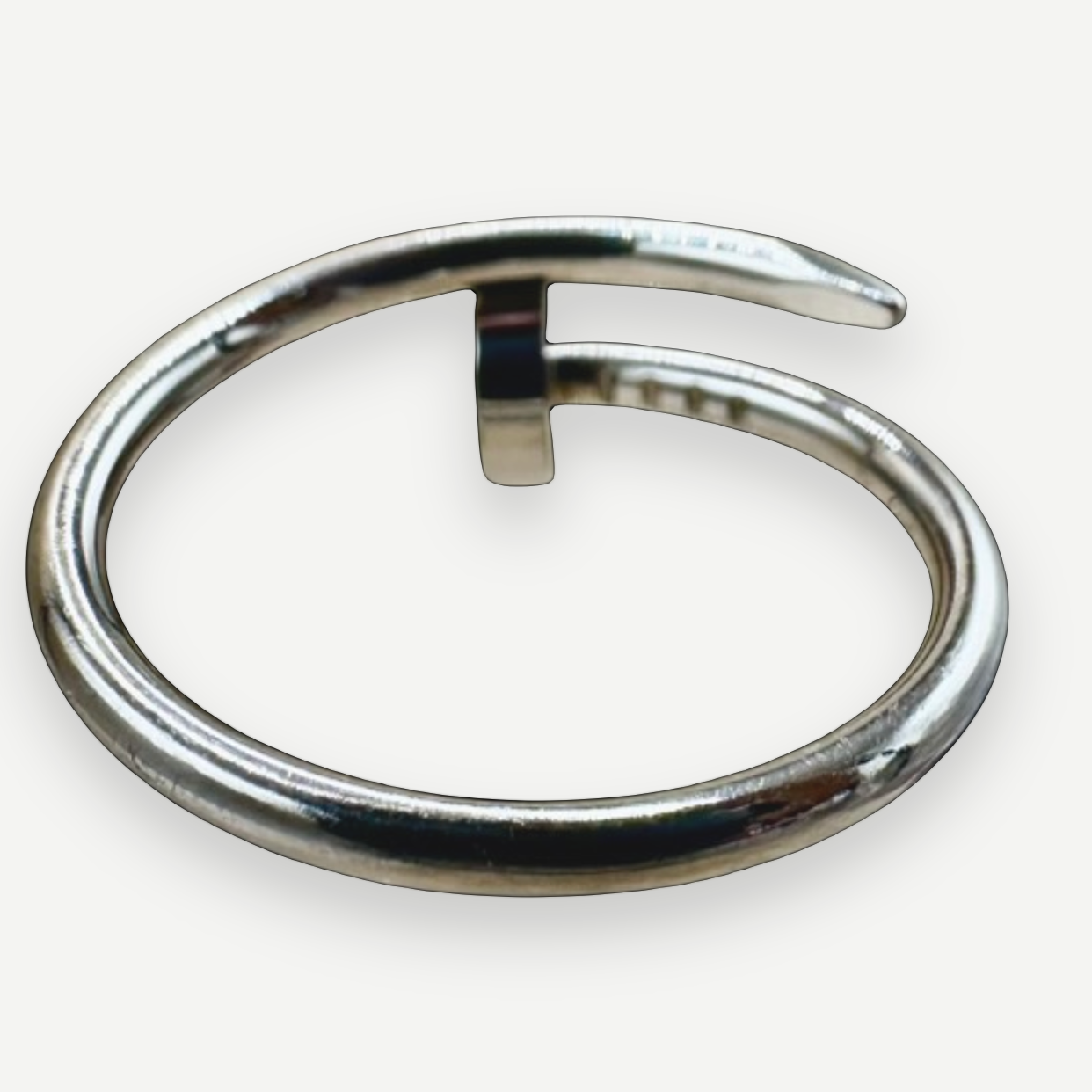 Cartier Juste un Clou Ring, Small Model, 18K White Gold, Size 55 (US 7.25) | Shop Authentique Lux