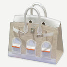 HERMÈS Birkin 20 Faubourg “Sous la Neige” Snow Sellier, Palladium Hardware, U Stamp, 2022 | Shop Authentique Lux