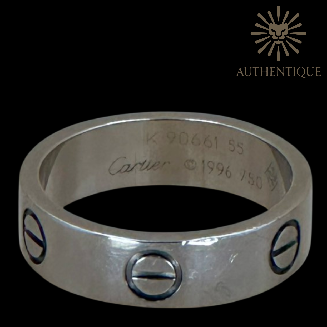 Vintage Cartier Love ring I Classic Model I 18K white gold I Authentique Lux