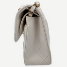 CHANEL Caviar Quilted Medium Classic Double Flap Bag, White, Gold Hardware, Full Set | Shop Authentique Lux