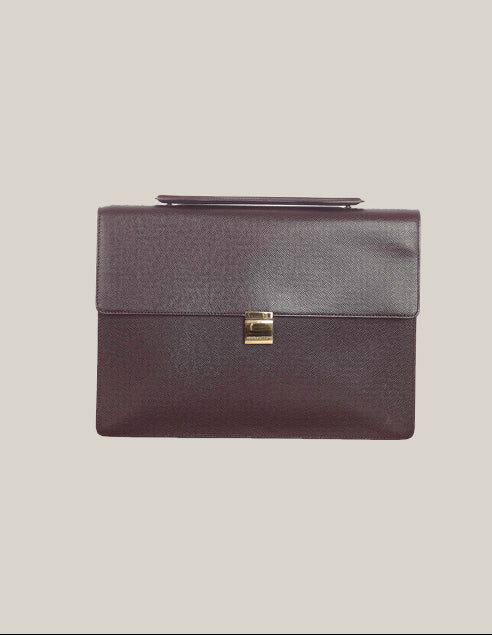 Louis Vuitton Taiga Leather Porte-Document Angara Vintage Briefcase - Authentique Luxury | 100% Authentic Louis Vuitton Bag