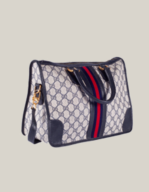 Vintage Gucci GG Supreme Boston Bag monogram canvas hardening authentic I Authentique Luxury