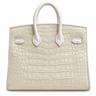 HERMÈS Birkin 20 Faubourg “Sous la Neige” Snow Sellier, Palladium Hardware, U Stamp, 2022 | Shop Authentique Lux
