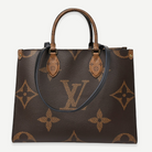 LOUIS VUITTON OnTheGo MM Monogram Giant Reverse front with top handles and shoulder straps | Shop Authentique Lux