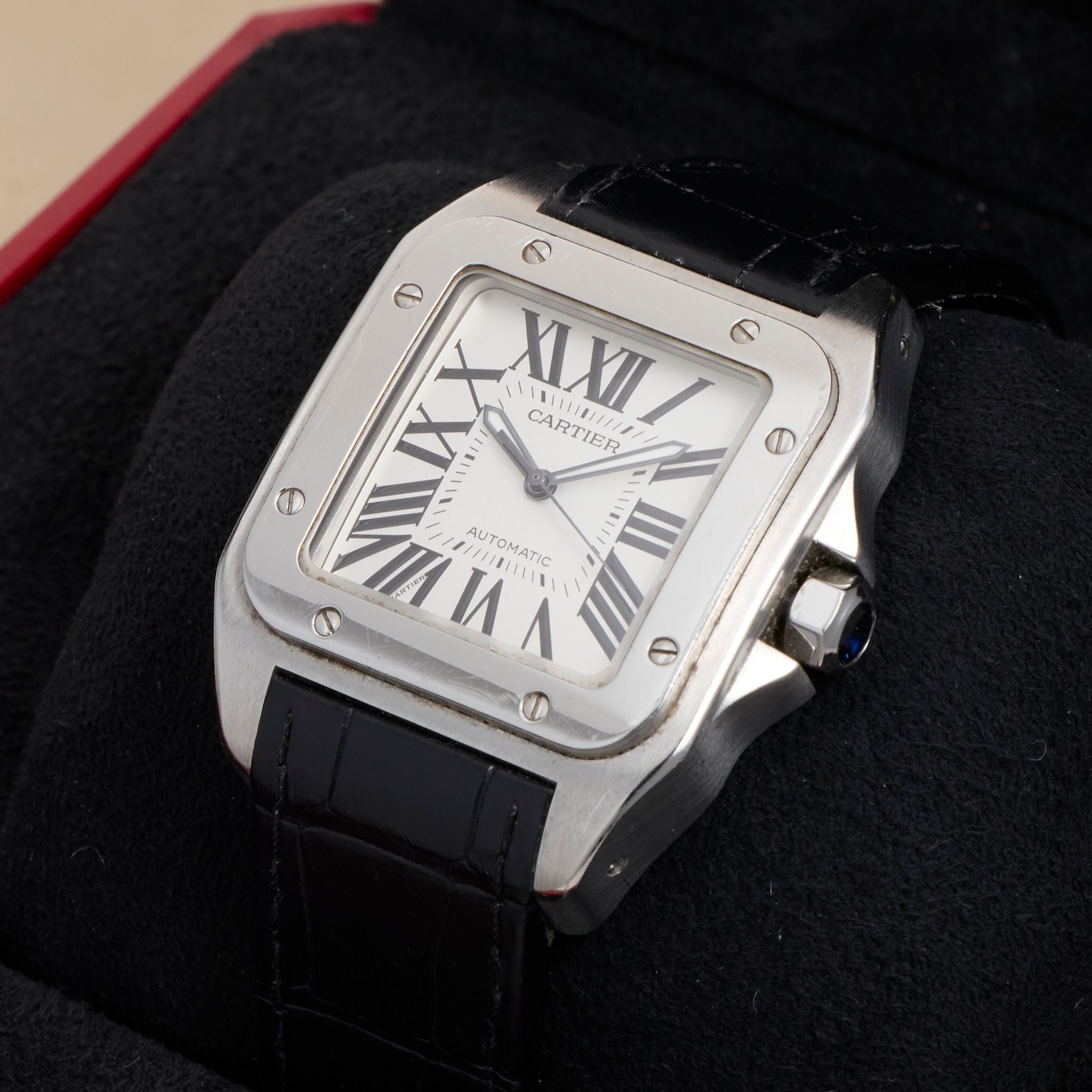 Cartier Santos Galbée 2656, Stainless Steel, White Dial, Full Set, 2026 | Shop Authentique Lux