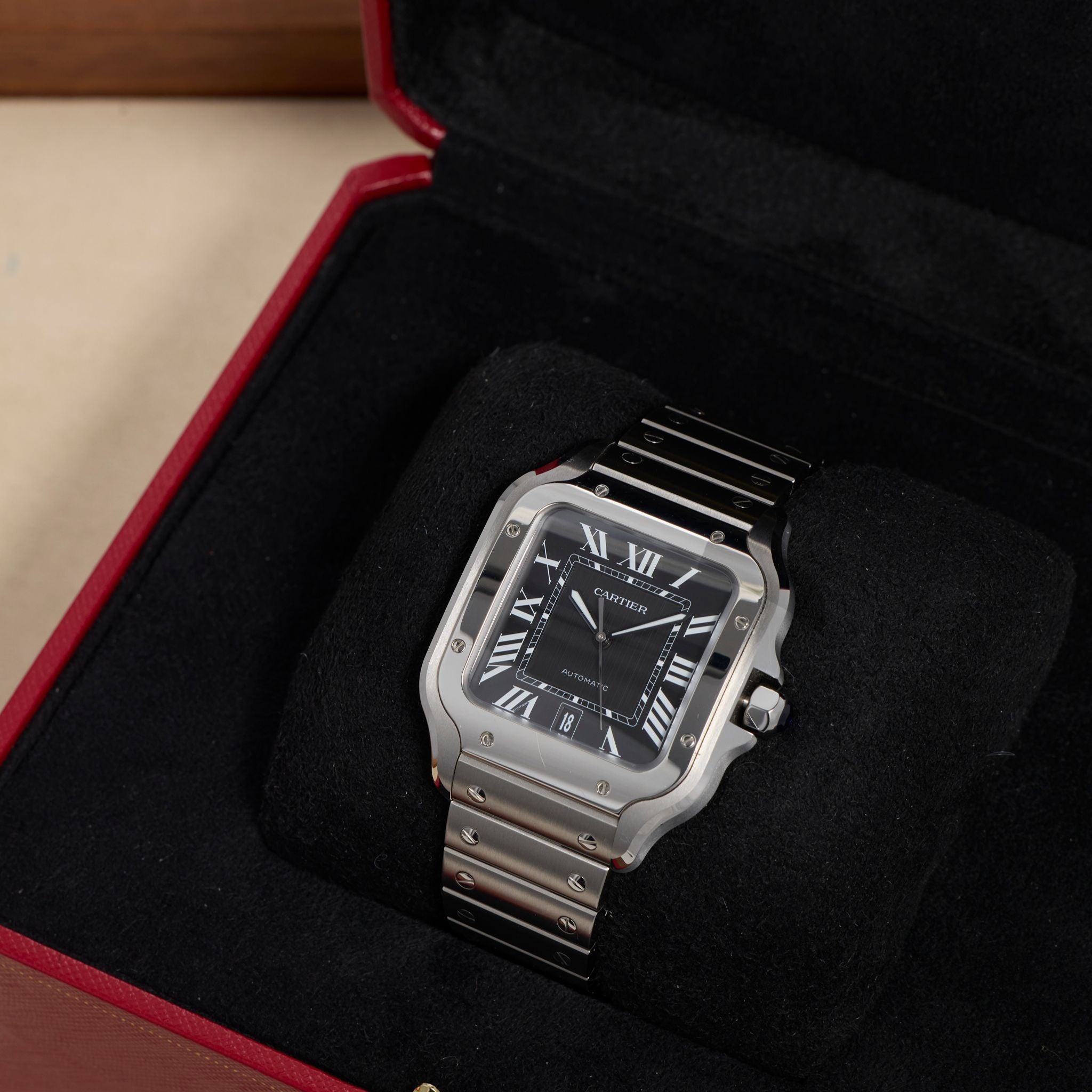 Cartier Santos de Cartier WSSA0096, Stainless Steel, Full Set, 2026 | Shop Authentique Lux