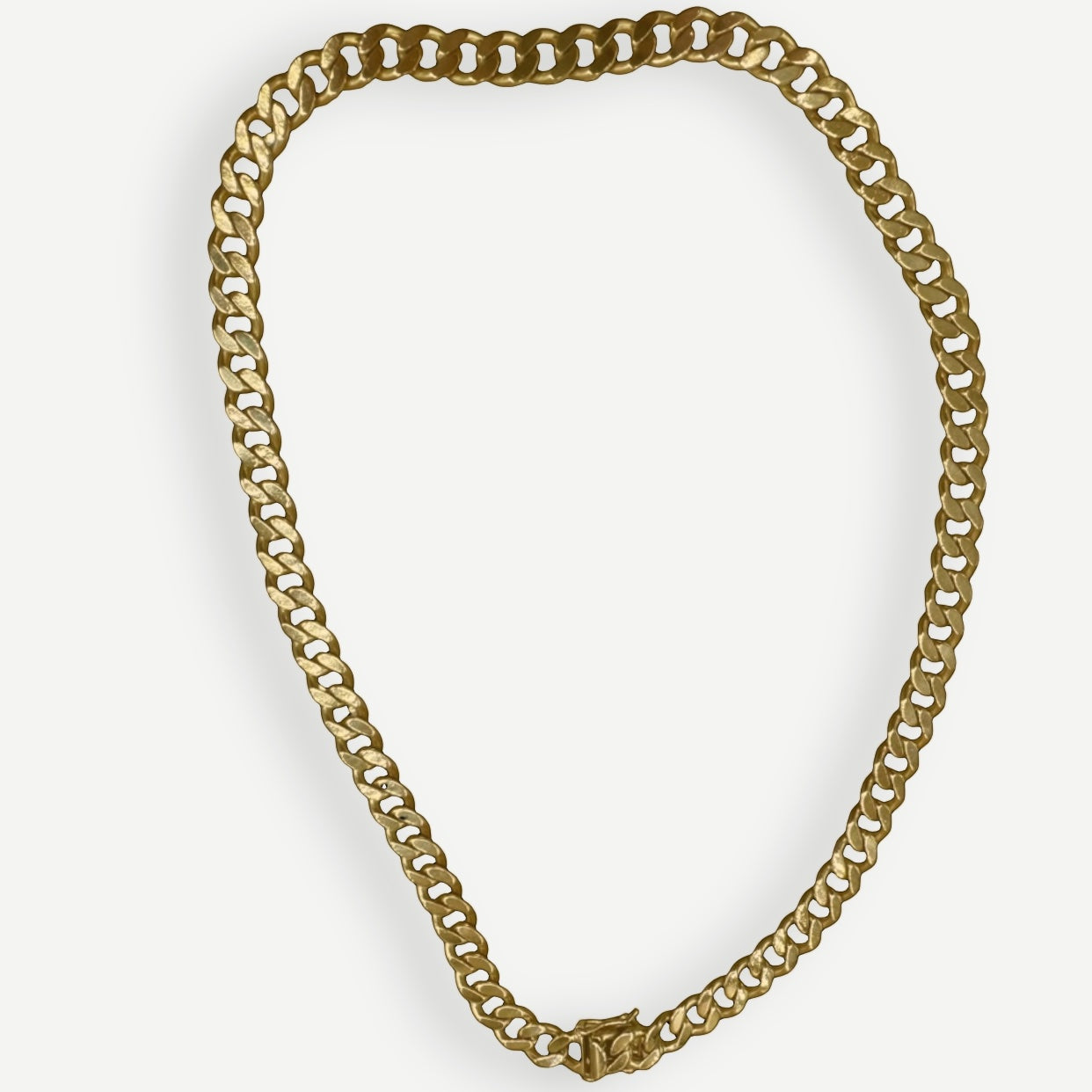 SUCCO Heavy Curb Link Necklace, 14K Yellow Gold, 15 in., 44.1g, Vintage