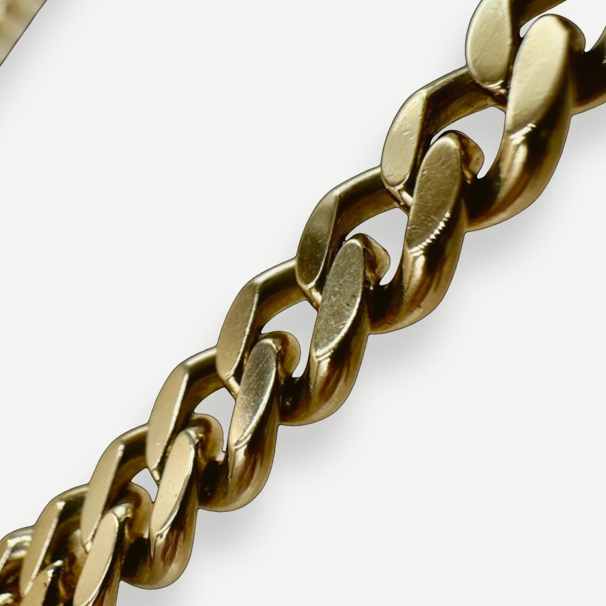 SUCCO Heavy Curb Link Necklace, 14K Yellow Gold, 15 in., 44.1g, Vintage